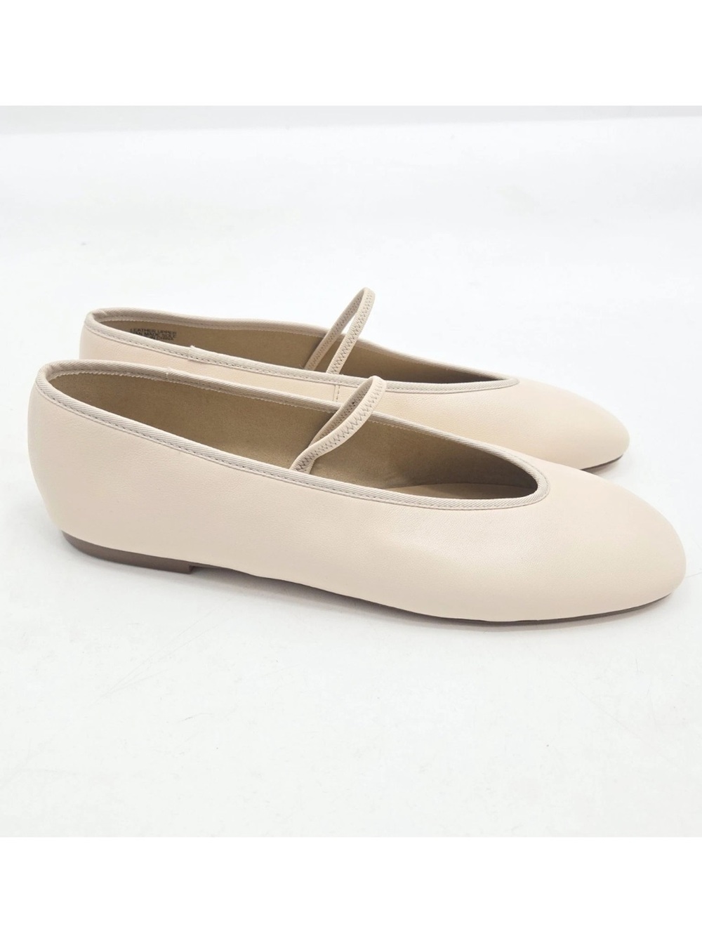 Ann Taylor Ivory Leather Mary Jane Ballet Flats Shoes Size 9 NWOT